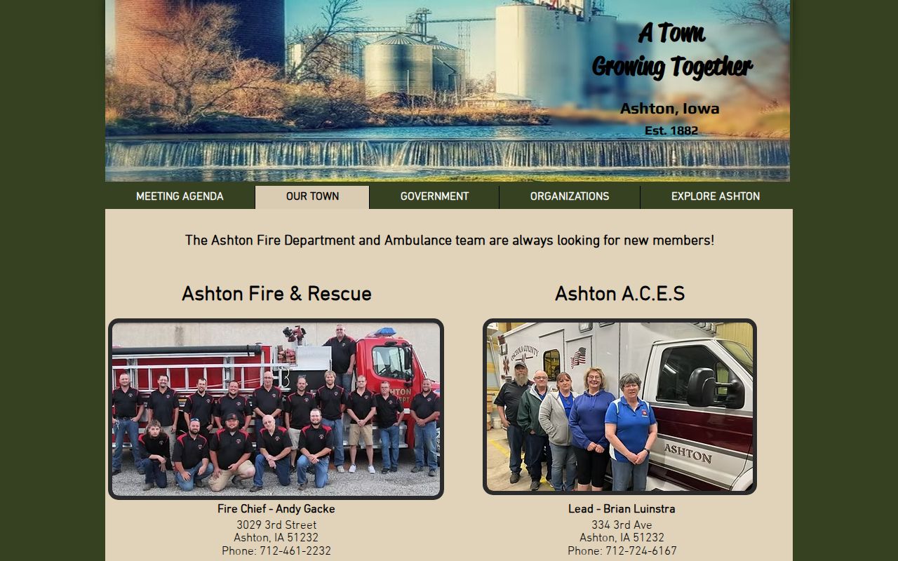 Ashton official sheriff-based law enforcement contact for arrest records
